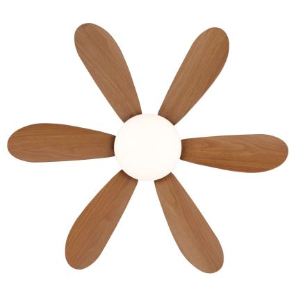 Globo - LED stmievateľný stropný ventilátor LED/5W/230V 2700-6500K hnedý + diaľkové ovládanie
