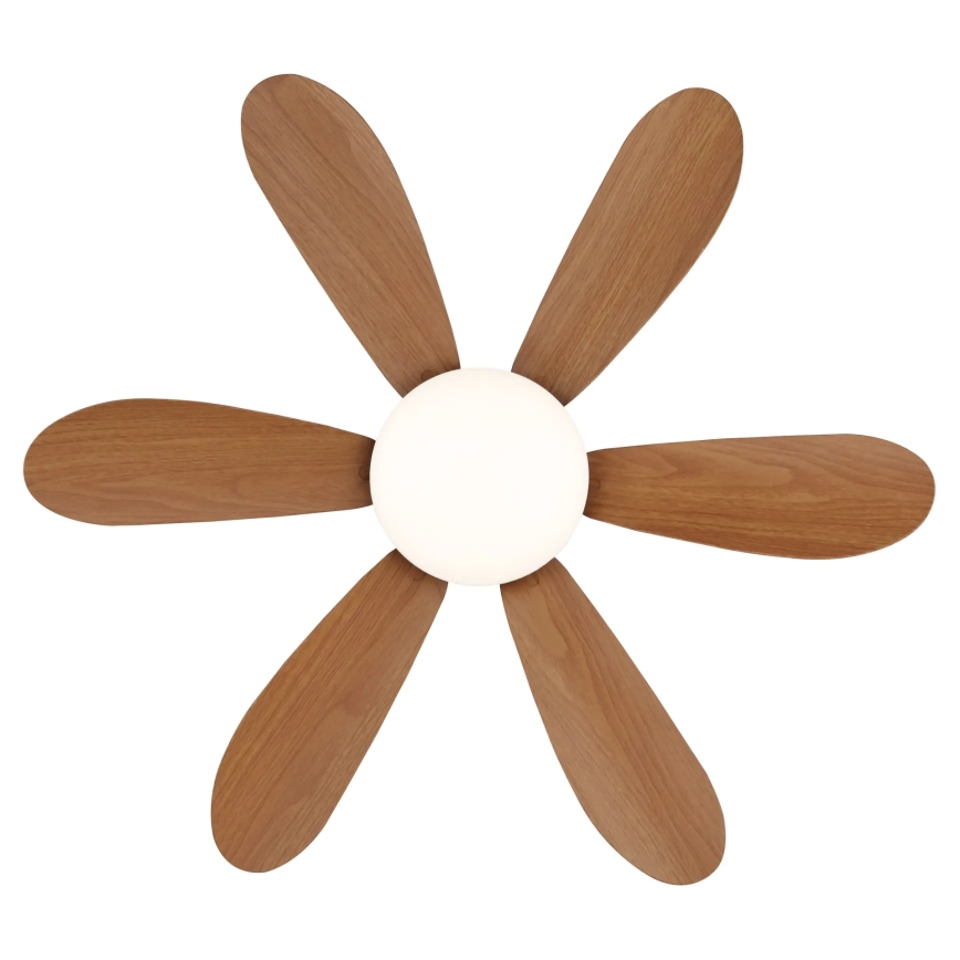 Globo - LED stmievateľný stropný ventilátor LED/5W/230V 2700-6500K hnedý + diaľkové ovládanie