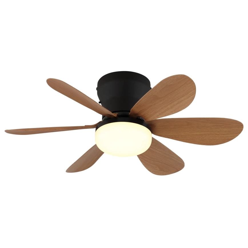 Globo - LED stmievateľný stropný ventilátor LED/5W/230V 2700-6500K hnedý + diaľkové ovládanie