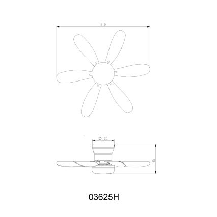 Globo - LED stmievateľný stropný ventilátor LED/5W/230V 2700-6500K hnedý + diaľkové ovládanie