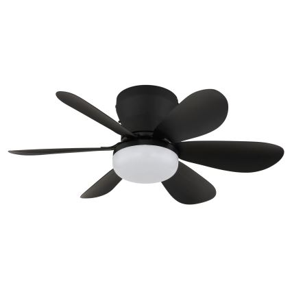 Globo - LED stmievateľný stropný ventilátor LED/5W/230V 2700-6500K čierny + diaľkové ovládanie