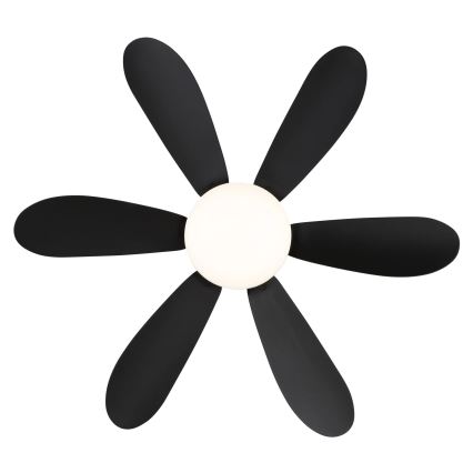 Globo - LED stmievateľný stropný ventilátor LED/5W/230V 2700-6500K čierny + diaľkové ovládanie