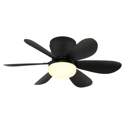 Globo - LED stmievateľný stropný ventilátor LED/5W/230V 2700-6500K čierny + diaľkové ovládanie