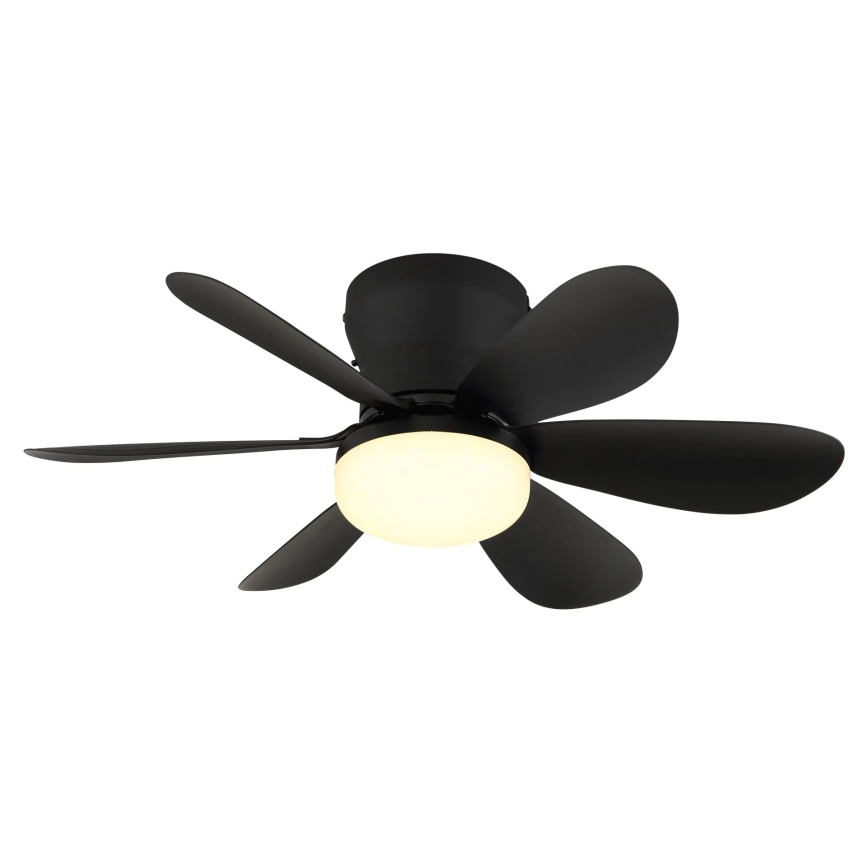 Globo - LED stmievateľný stropný ventilátor LED/5W/230V 2700-6500K čierny + diaľkové ovládanie