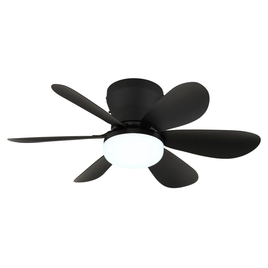 Globo - LED stmievateľný stropný ventilátor LED/5W/230V 2700-6500K čierny + diaľkové ovládanie