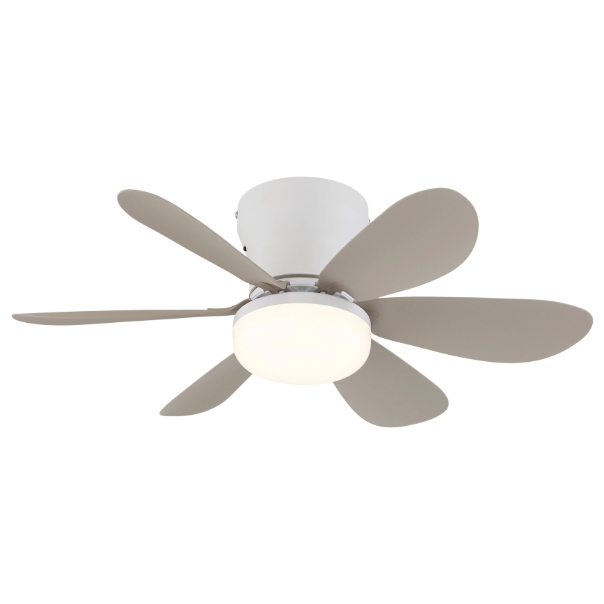 Globo - LED stmievateľný stropný ventilátor LED/5W/230V 2700-6500K béžový + diaľkové ovládanie