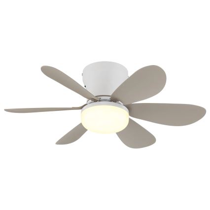 Globo - LED stmievateľný stropný ventilátor LED/5W/230V 2700-6500K béžový + diaľkové ovládanie