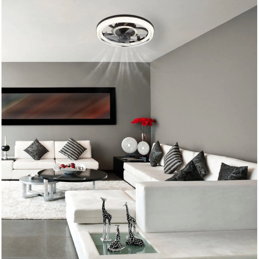 Globo - LED Stmievateľný stropný ventilátor LED/30W/230V 2700-6000K + diaľkové ovládanie