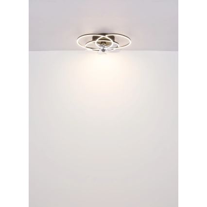 Globo - LED Stmievateľný stropný ventilátor LED/40W/230V 3000-6500K čierna + diaľkové ovládanie