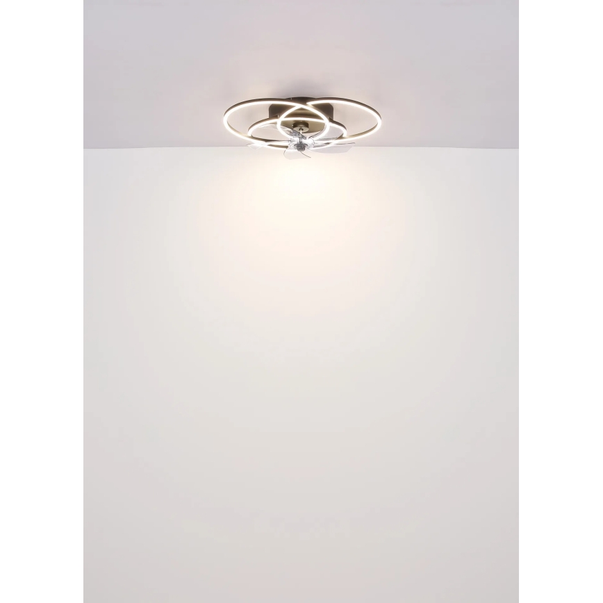 Globo - LED Stmievateľný stropný ventilátor LED/40W/230V 3000-6500K čierna + diaľkové ovládanie