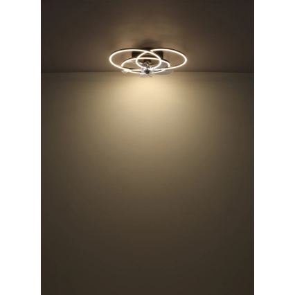 Globo - LED Stmievateľný stropný ventilátor LED/40W/230V 3000-6500K čierna + diaľkové ovládanie