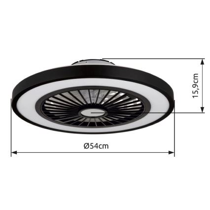 Globo - LED Stmievateľný stropný ventilátor LED/45W/230V 3000-6500K + diaľkové ovládanie