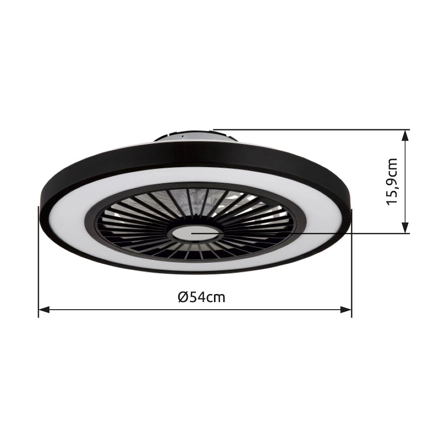 Globo - LED Stmievateľný stropný ventilátor LED/45W/230V 3000-6500K + diaľkové ovládanie