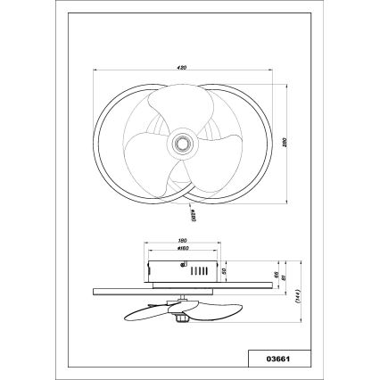 Globo - LED Stmievateľný stropný ventilátor LED/24W/230V 2700-6500K + diaľkové ovládanie