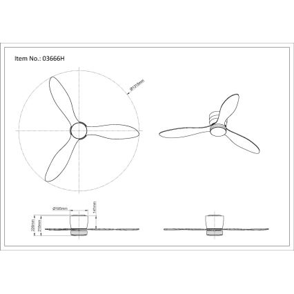 Globo - LED Stmievateľný stropný ventilátor LED/20W/230V 3000-6500K + diaľkové ovládanie