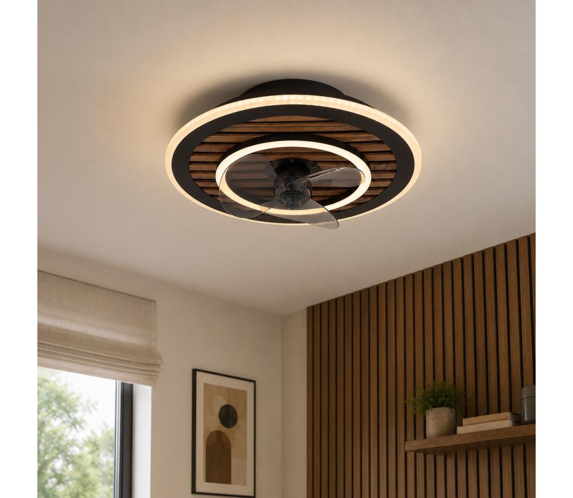 Globo 03668 -LED stmievateľný stropný látor TREVINO LED/36W/230V 2700-6000K čierny+DO 03668