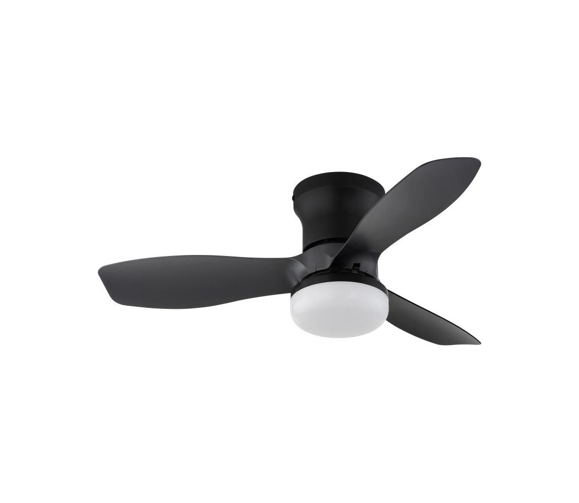 Globo 03669 - Stmievateľný stropný látor IRWIN LED/15W/230V 2700-6500K čierny + diaľkové ovládanie 03669