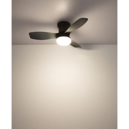 Globo - Stmievateľný stropný ventilátor LED/15W/230V 2700-6500K čierny + diaľkové ovládanie