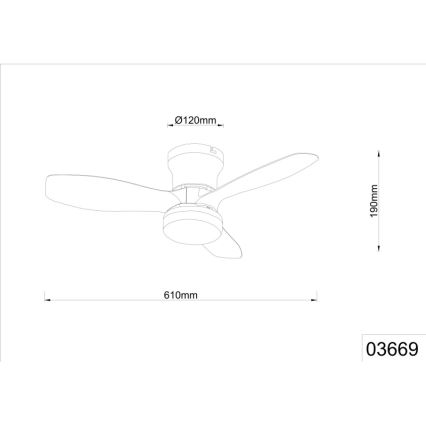 Globo - Stmievateľný stropný ventilátor LED/15W/230V 2700-6500K čierny + diaľkové ovládanie