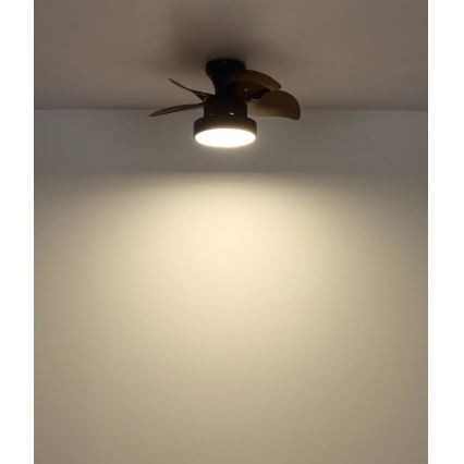 Globo - LED stmievateľný stropný ventilátor LED/22W/230V 3000/4500/6000K hnedý + diaľkové ovládanie
