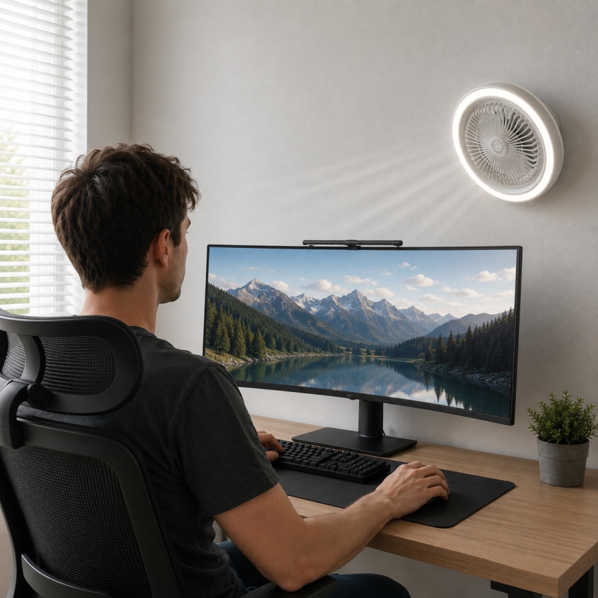 Globo - LED stmievateľný stropný ventilátor LED/20W/230V 3000-6500K biely + diaľkové ovládanie