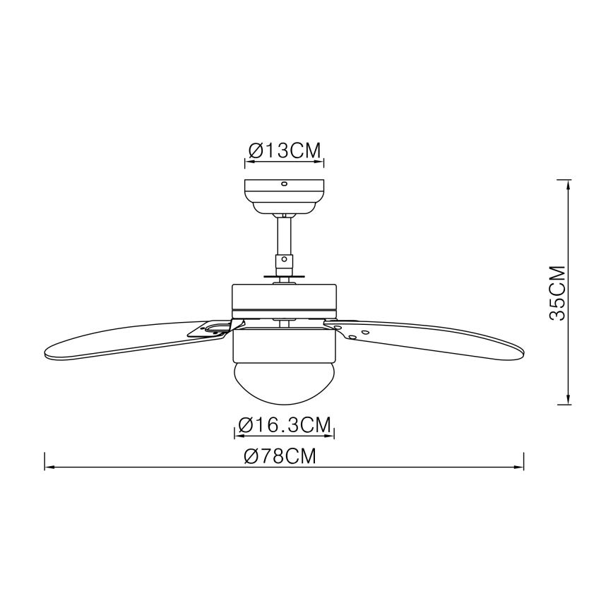 Globo - Stropný ventilátor 1xE14/60W/230V