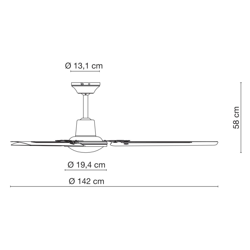 Globo 03806 - Stropný ventilátor FERRO