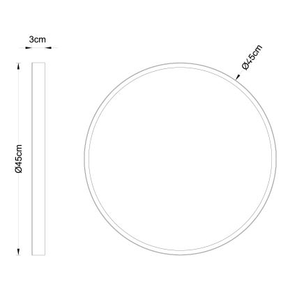 Globo - LED Stropné svietidlo LED/30W/230V pr. 45 cm