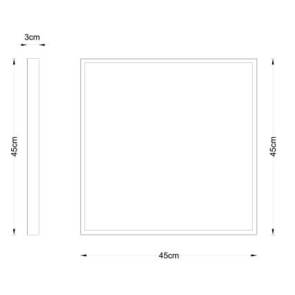 Globo - LED Stropné svietidlo LED/30W/230V 45x45 cm