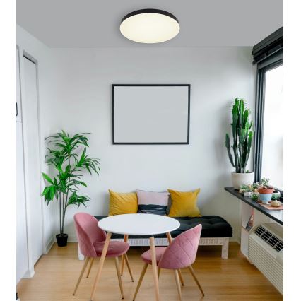 Globo - LED Stropné svietidlo LED/50W/230V 3000K/4000K/6500K pr. 50 cm čierna