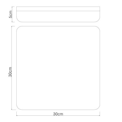 Globo - LED Stropné svietidlo LED/18W/230V 4000K 30x30 cm čierna