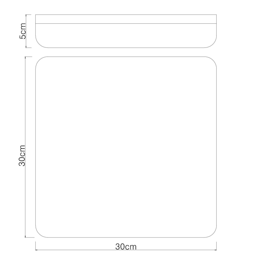 Globo - LED Stropné svietidlo LED/18W/230V 4000K 30x30 cm čierna
