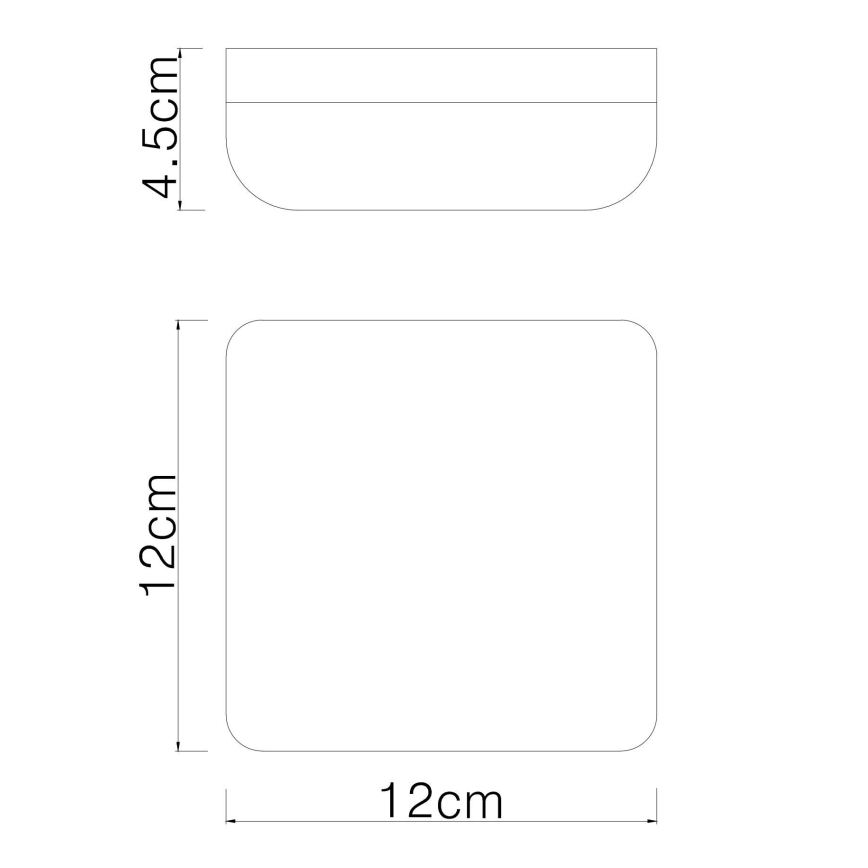 Globo - LED Stropné svietidlo LED/8W/230V 4000K 12x12 cm čierna