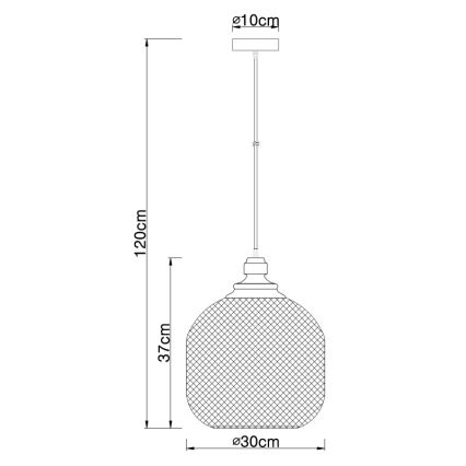 Globo 15047H5 - Luster na lanku ANYA 1xE27/60W/230V