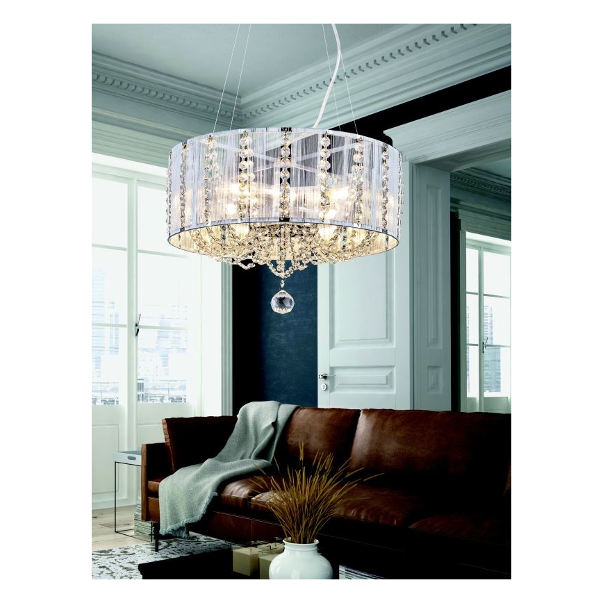Globo - Krištáľový luster na lanku 4xE14/40W/230V