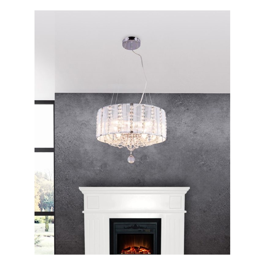 Globo - Krištáľový luster na lanku 4xE14/40W/230V