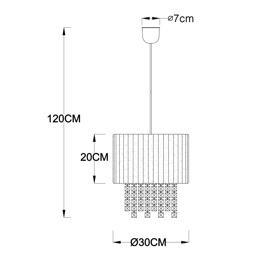GLOBO 15098 - Závesné svietidlo PYRA 1xE27/60W/230V