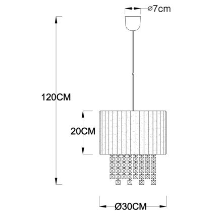 Globo - Luster na lanku 1xE27/60W/230V