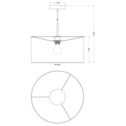 Globo - Luster na lanku 1xE27/60W/230V