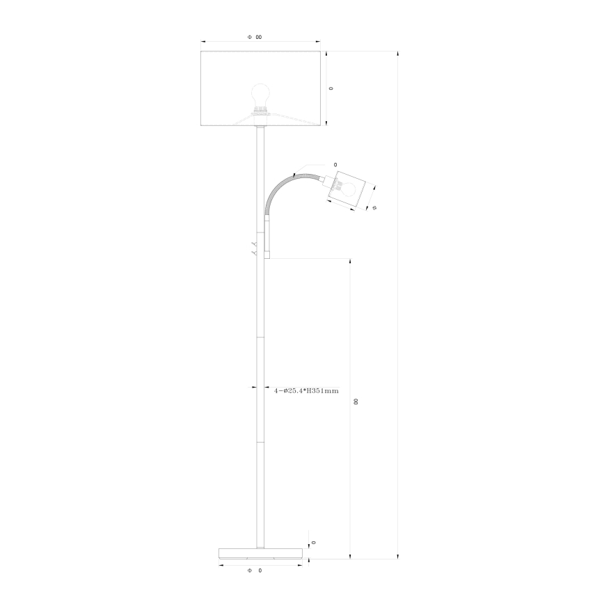 Globo - Stojacia lampa 1xE27/40W/230V + 1xE14/25W