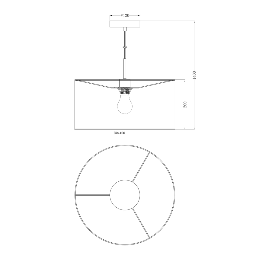 Globo - Luster 1xE27/40W/230V