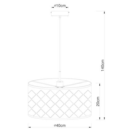 Globo - Luster na lanku 1xE27/60W/230V