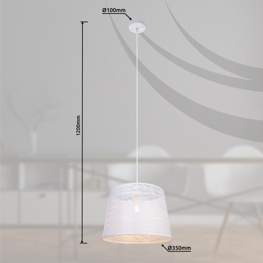 Globo 15314W - Luster na lanku BECCA 1xE27/60W/230V