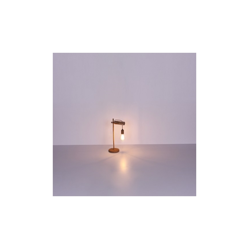 Globo - Stolná lampa 1xE27/40W/230V topoľ