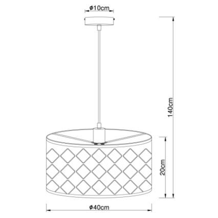 Globo 15329H - Luster na lanku HARALD 1xE27/60W/230V