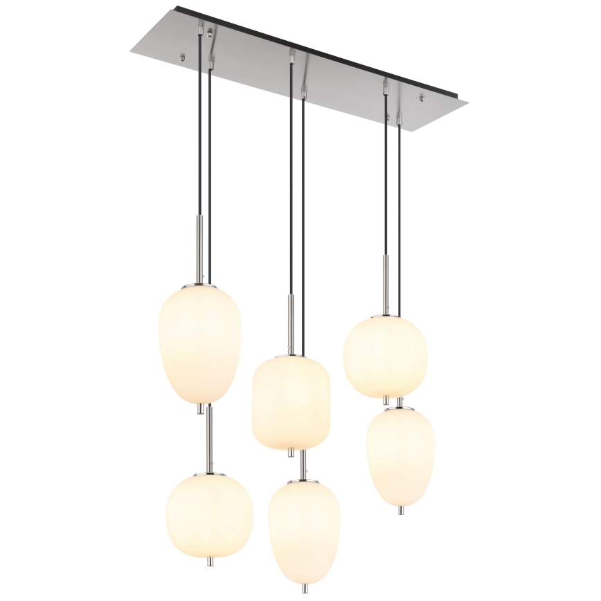 Globo - Luster na lanku 6xE14/40W/230V lesklý chróm