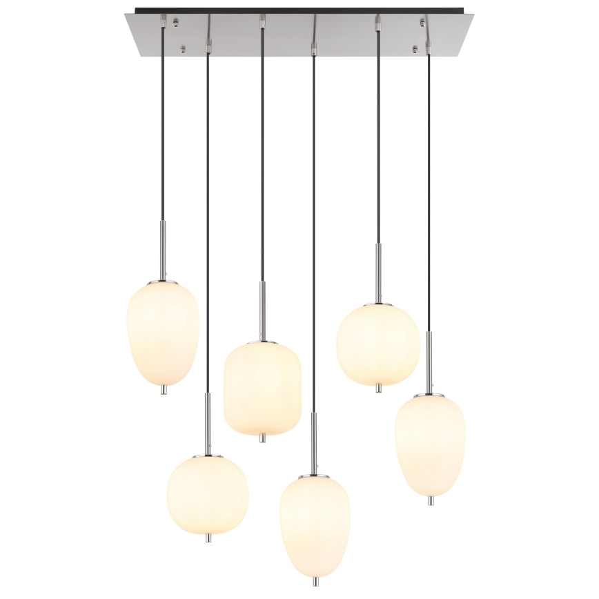 Globo - Luster na lanku 6xE14/40W/230V lesklý chróm