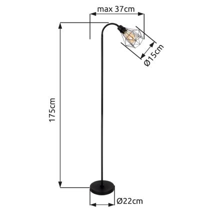 Globo - Stojacia lampa 1xE27/40W/230V