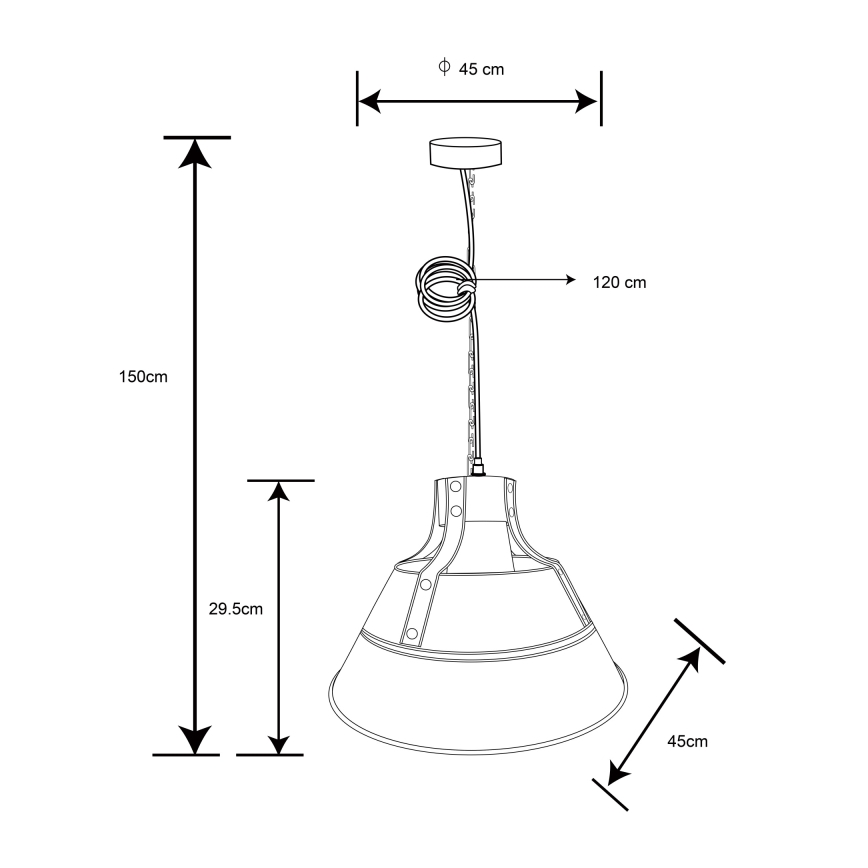 Globo - Luster na reťazi 1xE27/60W/230V