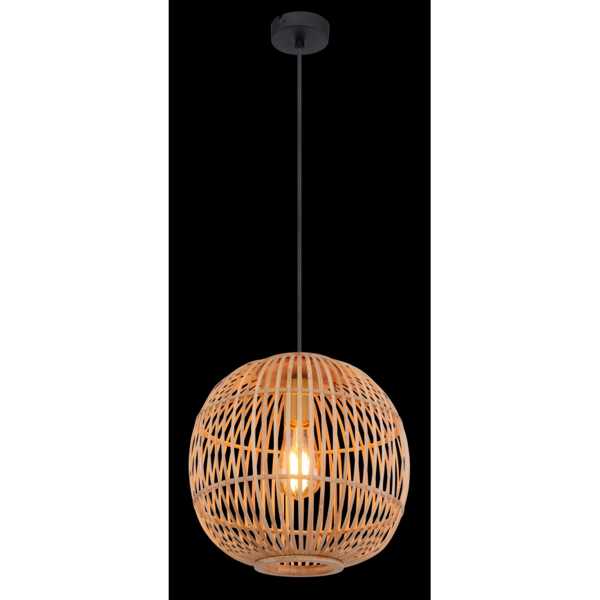 Globo - Luster na lanku 1xE27/60W/230V bambus